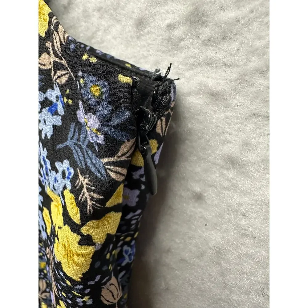 Jun & Ivy Dress Med Smocked Sun Dress Sundress Lined Tie Straps Boho Fairy Beach - Picture 5 of 12